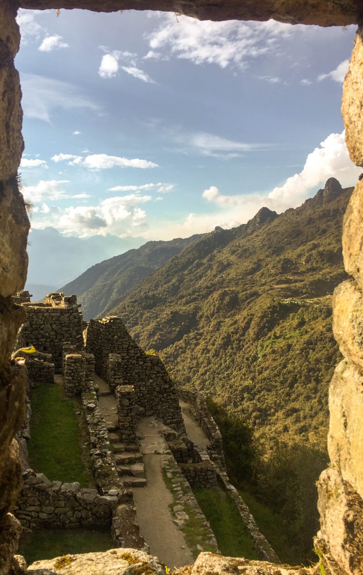 view on day 2 of the inca trail