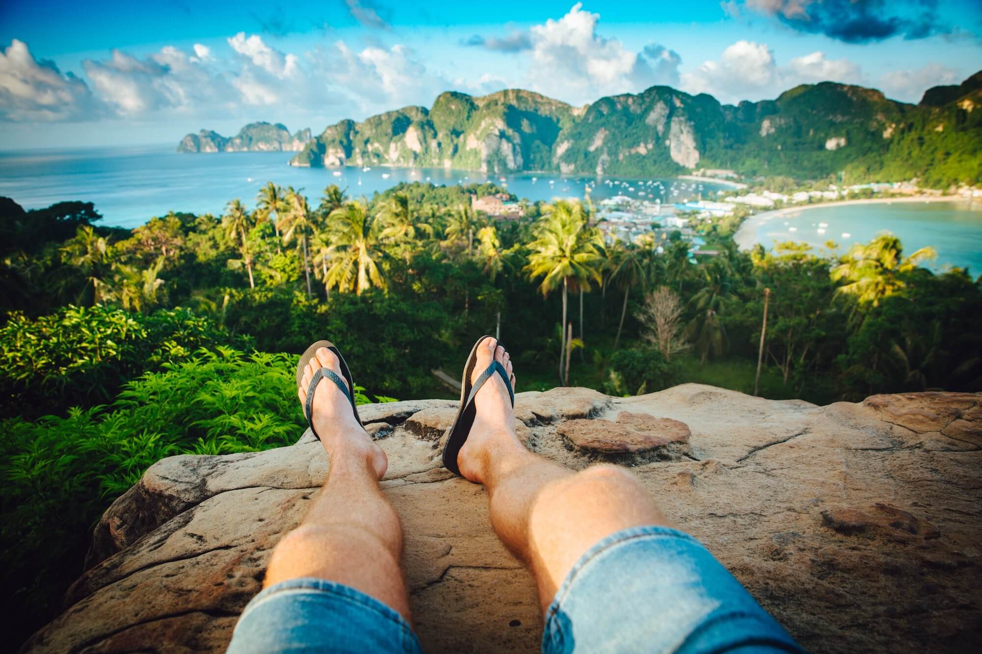 relaxing at ko phi phi on the banana pancake trail