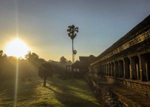 Angkor Wat at Sunrise a stop on the Cambodia Itinerary