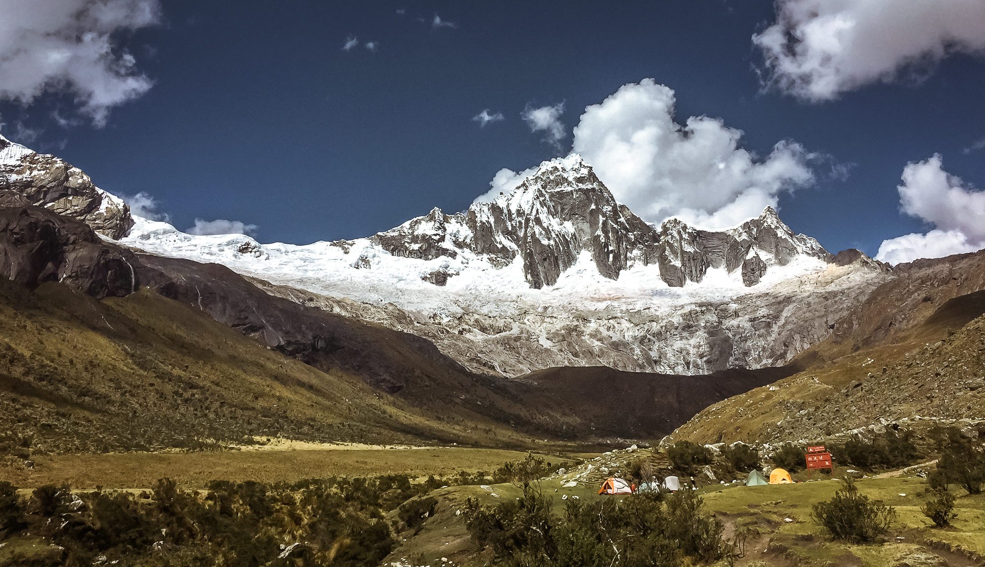 Corillera Blanca mountains in Peru