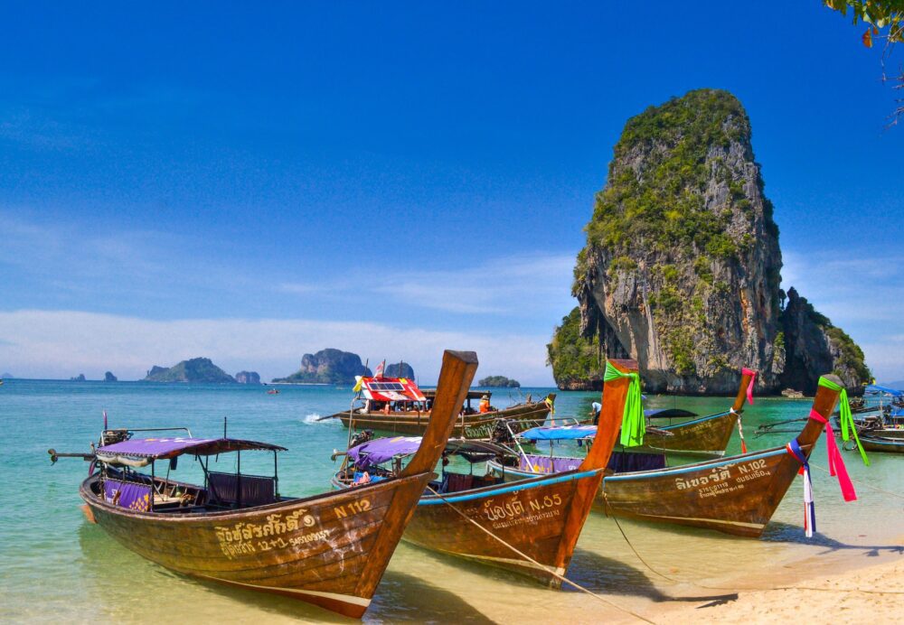 Boats on the beach in Thailand