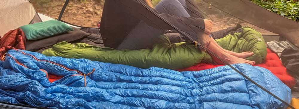 Patagonia Sleeping Bag in a tent