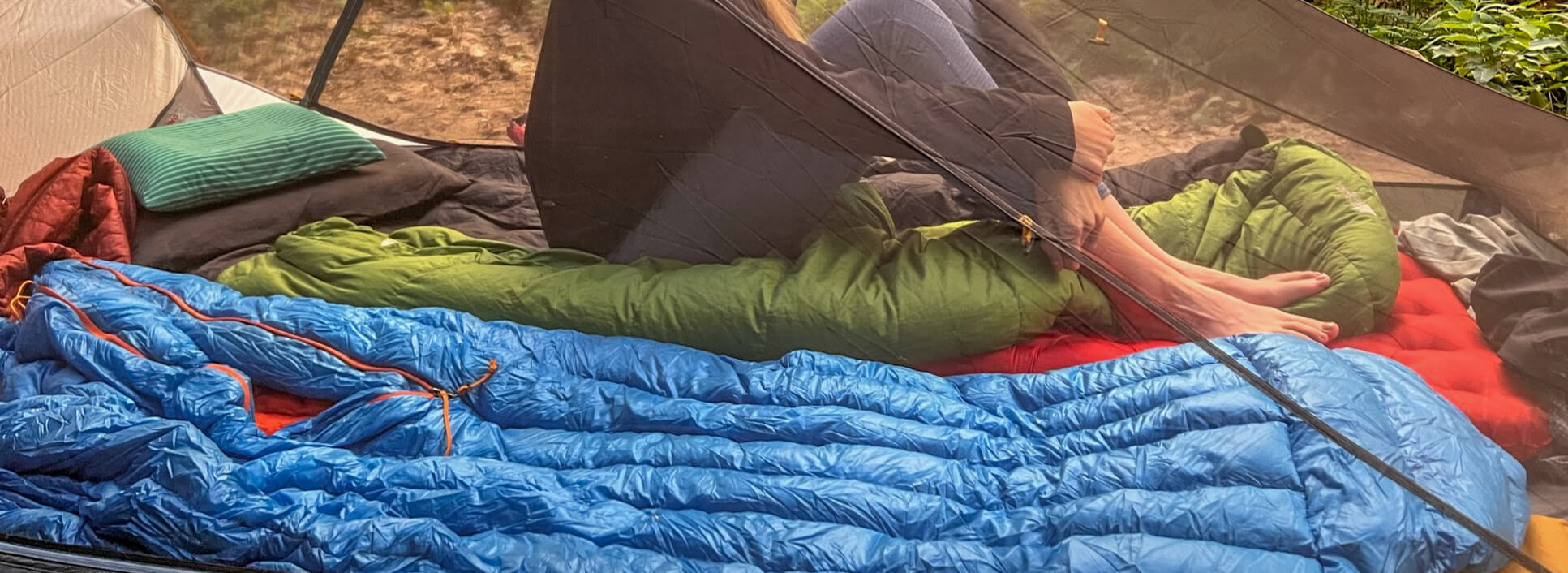 Patagonia Sleeping Bag in a tent