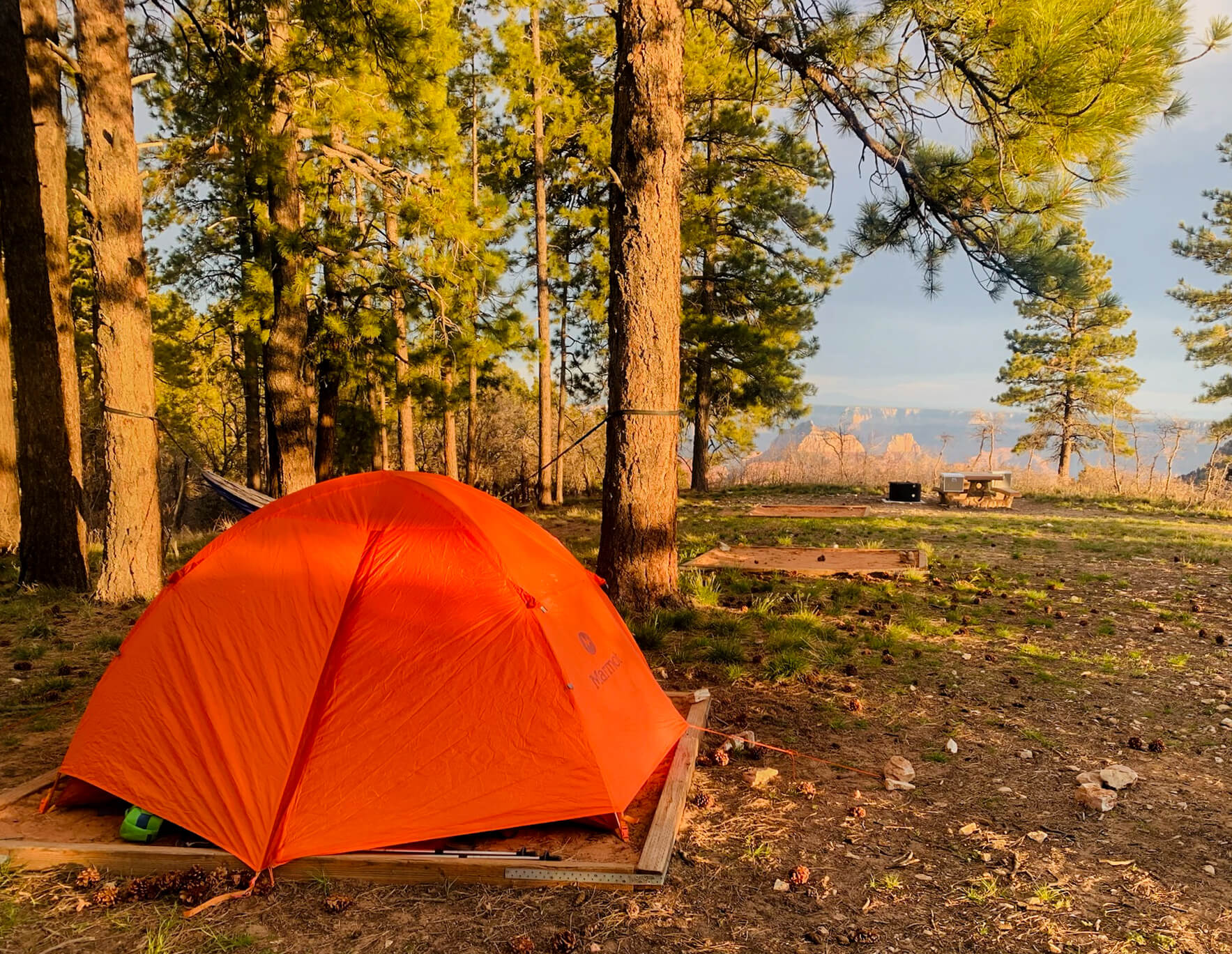 tent at the North Rim of the Grand Canyon