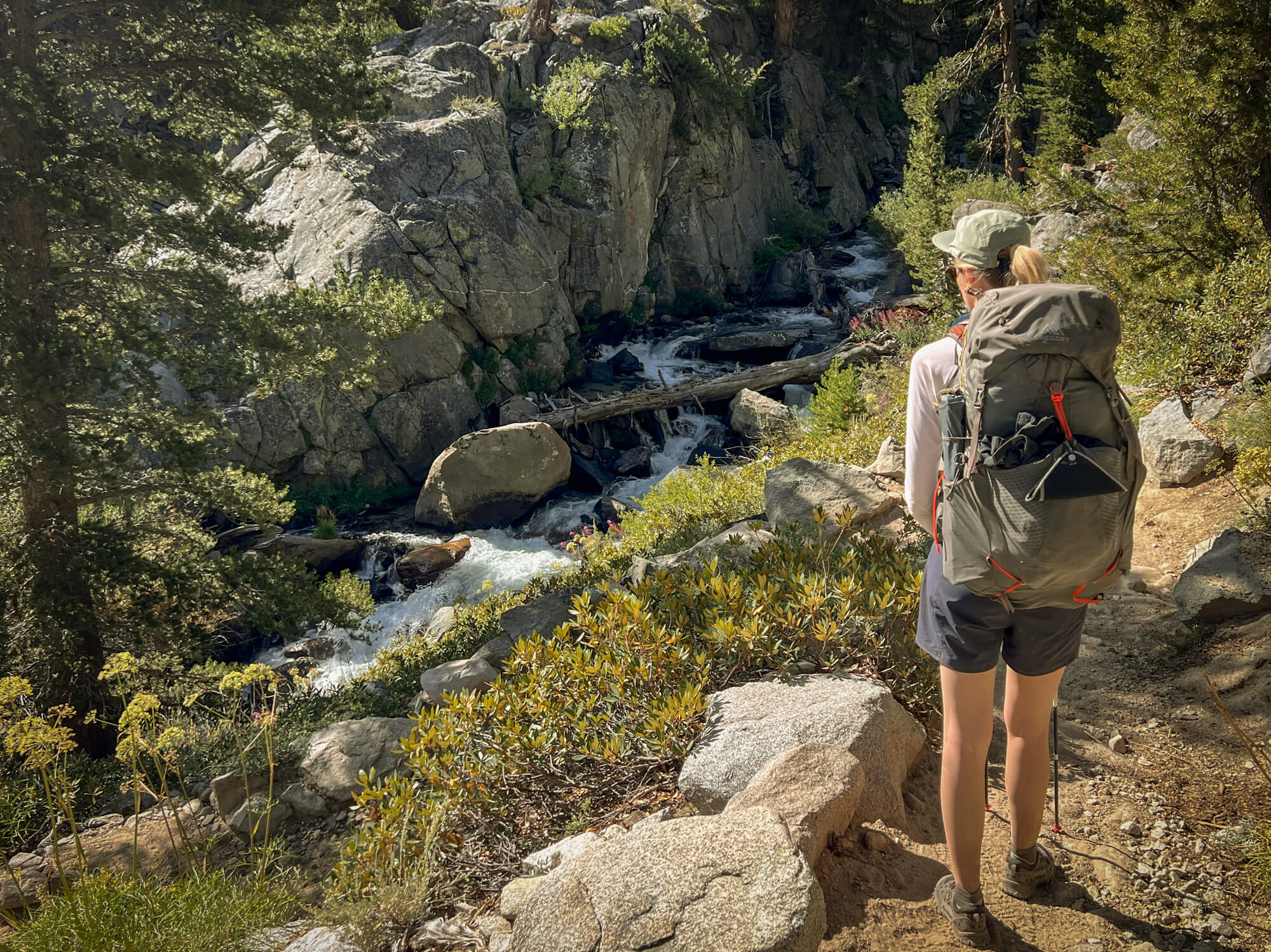 Hiker near Big Pine Creek